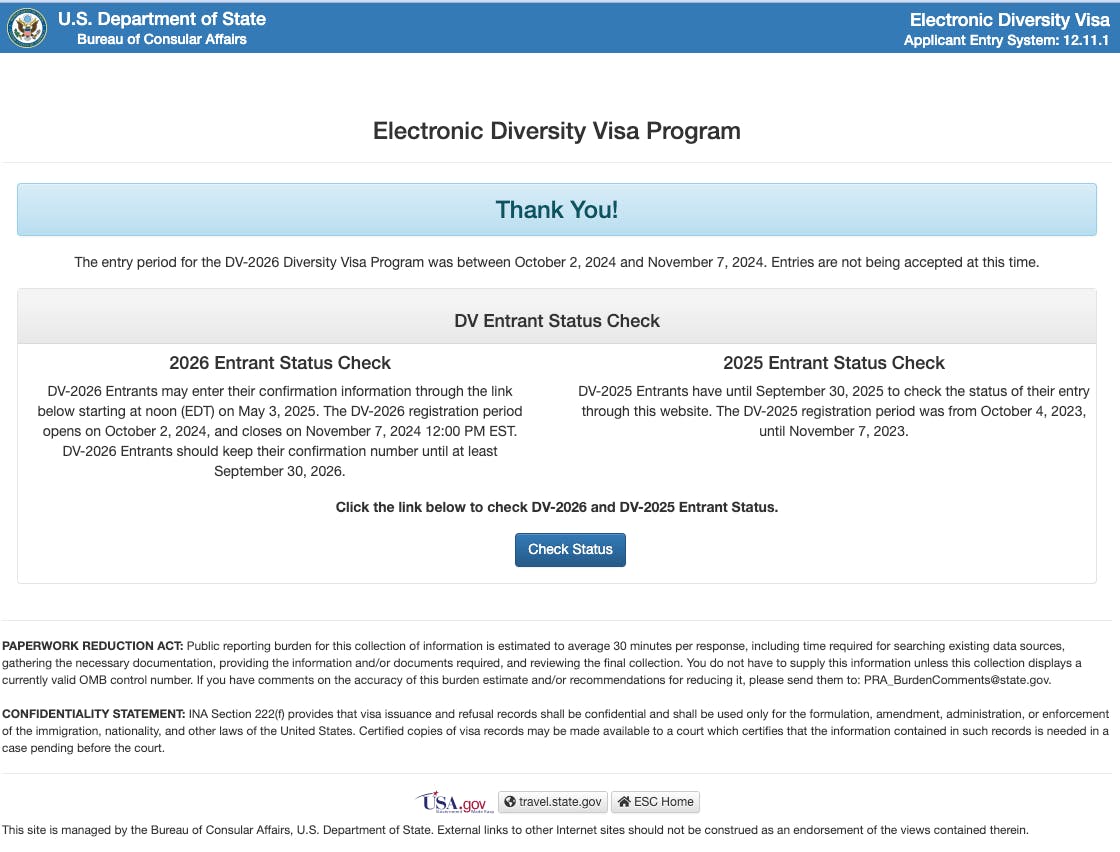 Greencard dv lottery websitesi