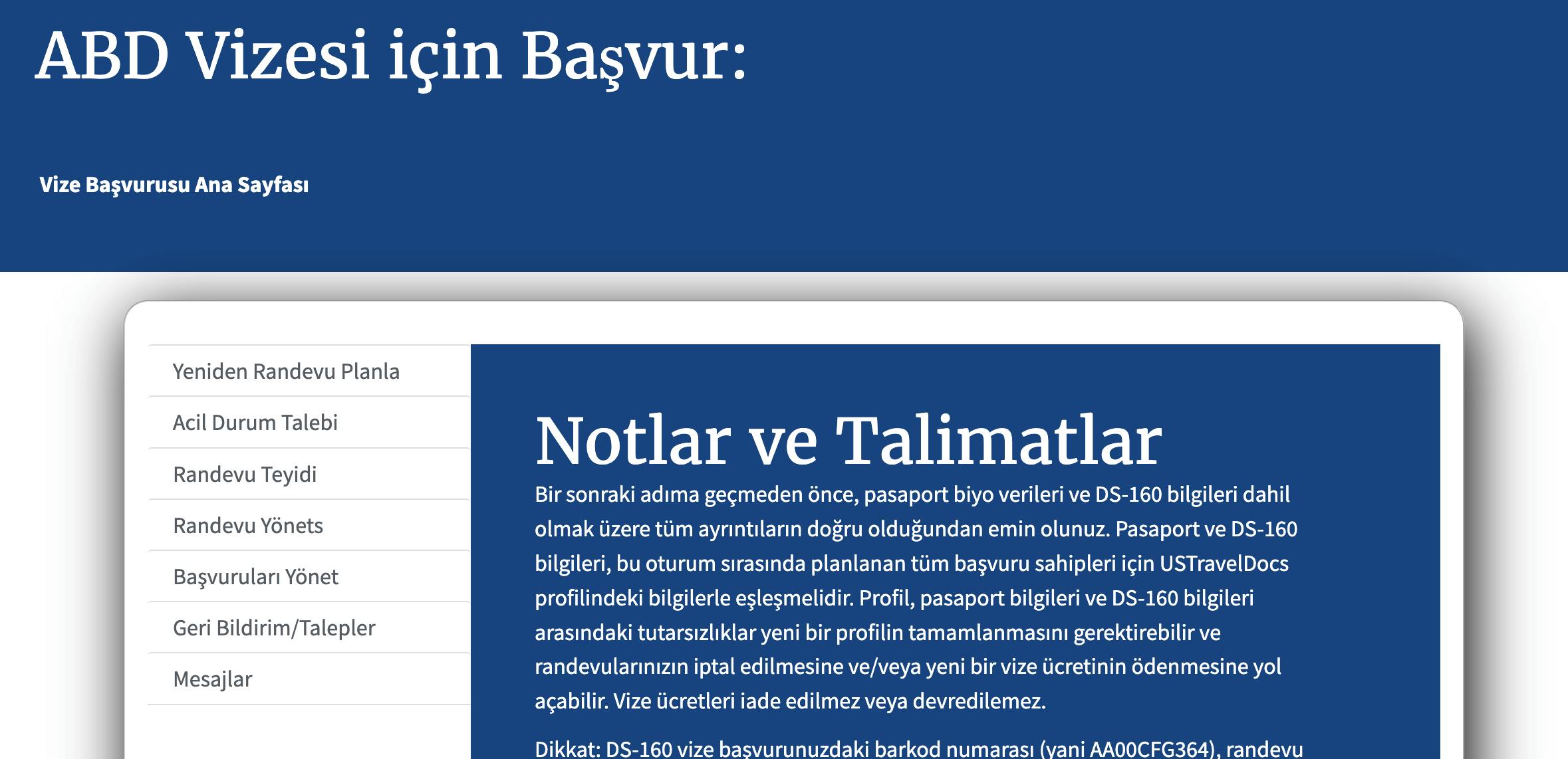 Amerika Vizesi Randevu Tarihi Değiştirme